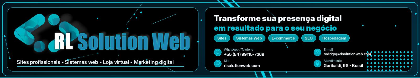 Publicidade de RL Solution Web